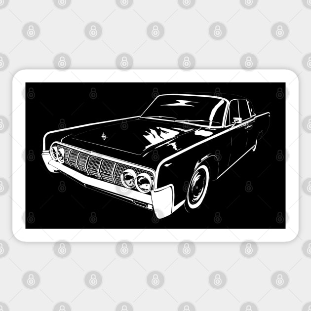 1964 Lincoln Sticker by GrizzlyVisionStudio